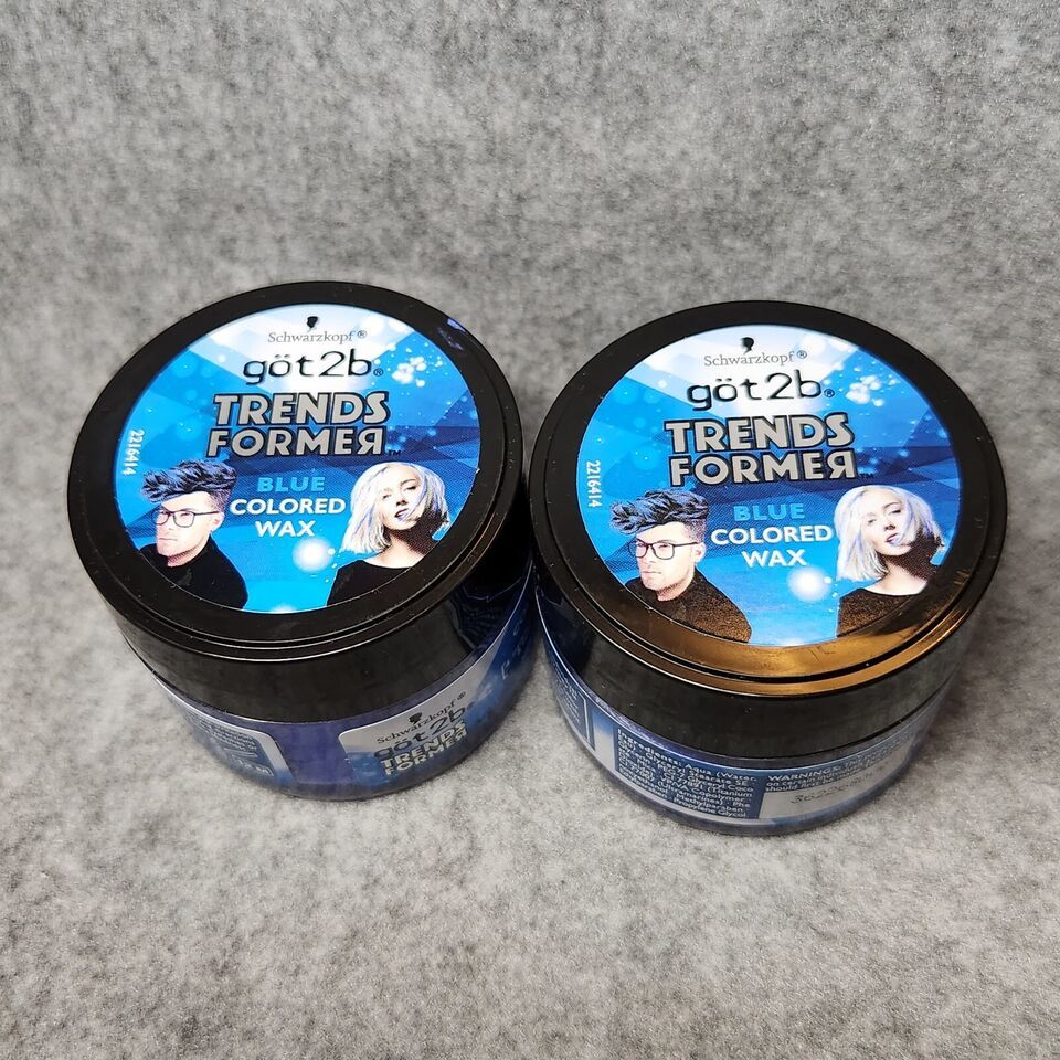 Primary image for 2x Got2b Schwarzkopf Trends Former Blue Colored Wax, Light Hold 1.7 oz
