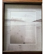 Carpentree Brand ~ Brown Frame ~  &quot;FOOTPRINTS&quot; Art/Picture ~ Measures 11... - £20.73 GBP