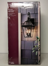 Home Decorators Glenneyre Large Espresso Bronze 2-Light Wall Lantern Cle... - £46.98 GBP