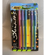 Vintage BIC Wavelengths Shimmers Pens 5 Count 1991 in Package (opened) - $15.47