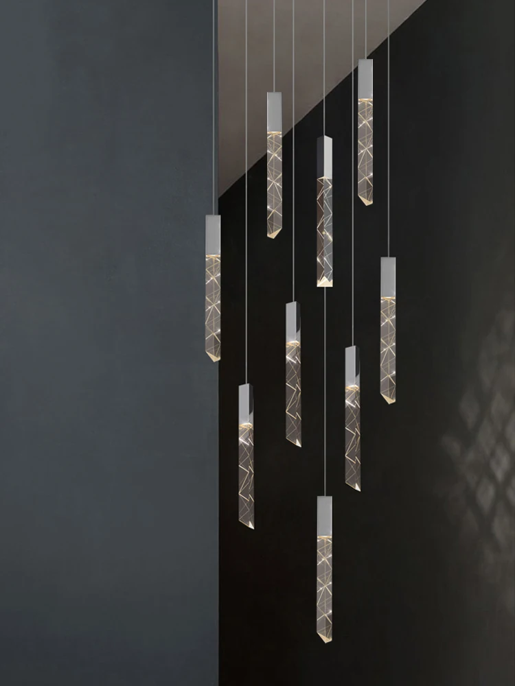 Ndelier modern creative villa living rroom chandelier hanging spiral crystal chandelier thumb200