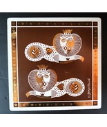 Vtg Mid-Century Modern MCM Georges Briard &quot;Lion&quot; Trivet Metal Tile 8x8&quot; - $279.41 MXN