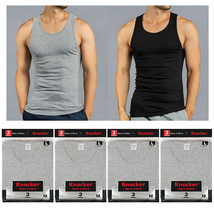 12 Pack Mens Tank Top A-Shirt Ribbed Undershirt 100% Cotton Classic Gym ... - £48.48 GBP
