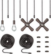 Elfcab Ceiling Fan Pull Chain Set: 4 Pcs\. 3Mm Diameter Beaded Ball 12 Inch - £31.12 GBP