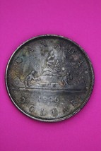 Toned 1946 Canada Silver Dollar Scarce Semi Key Date .800 Fine Silver Coin 35 - $133.42
