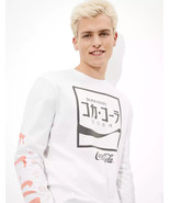 RARE Coca Cola Tokyo Long Sleeve T Shirt White Size Medium Men&#39;s NWOT - £20.71 GBP