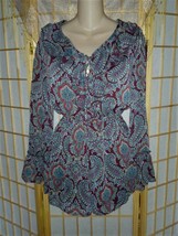 Xhilaration Purple Paisley Ruffled Romper~S~Sm~Peasant Jumper Shorts~Wes... - $15.40