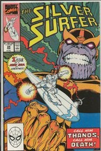 Silver Surfer #34 ORIGINAL Vintage 1990 Marvel Comics Resurrection of Thanos - £38.78 GBP