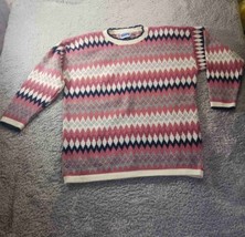 Cape Cod Vintage Geometric Fair Isle Sweater Womens Est. L Grandmacore Boho - $15.98