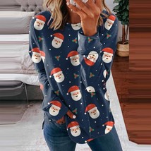 New Winter Christmas Women Sweatshirt Faceless Dawrf Graphic Print Pullover Tops - £48.77 GBP