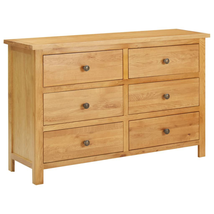 Rustic Wooden Solid Oak Wood Chest Of 3 Drawers Bedroom Storage Organizer Unit - £379.15 GBP