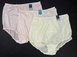 Vanity Fair Perfectly Yours Ravissant Brief Panty Pink Yellow 9 2XL NWT 3pr - $26.18