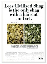 Lees Carpets Civilized Shag Dropped Pearls Vintage 1968 Full-Page Magazi... - $9.70