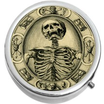 Vintage Skeleton  Medicine Vitamin Pill Box - $11.65