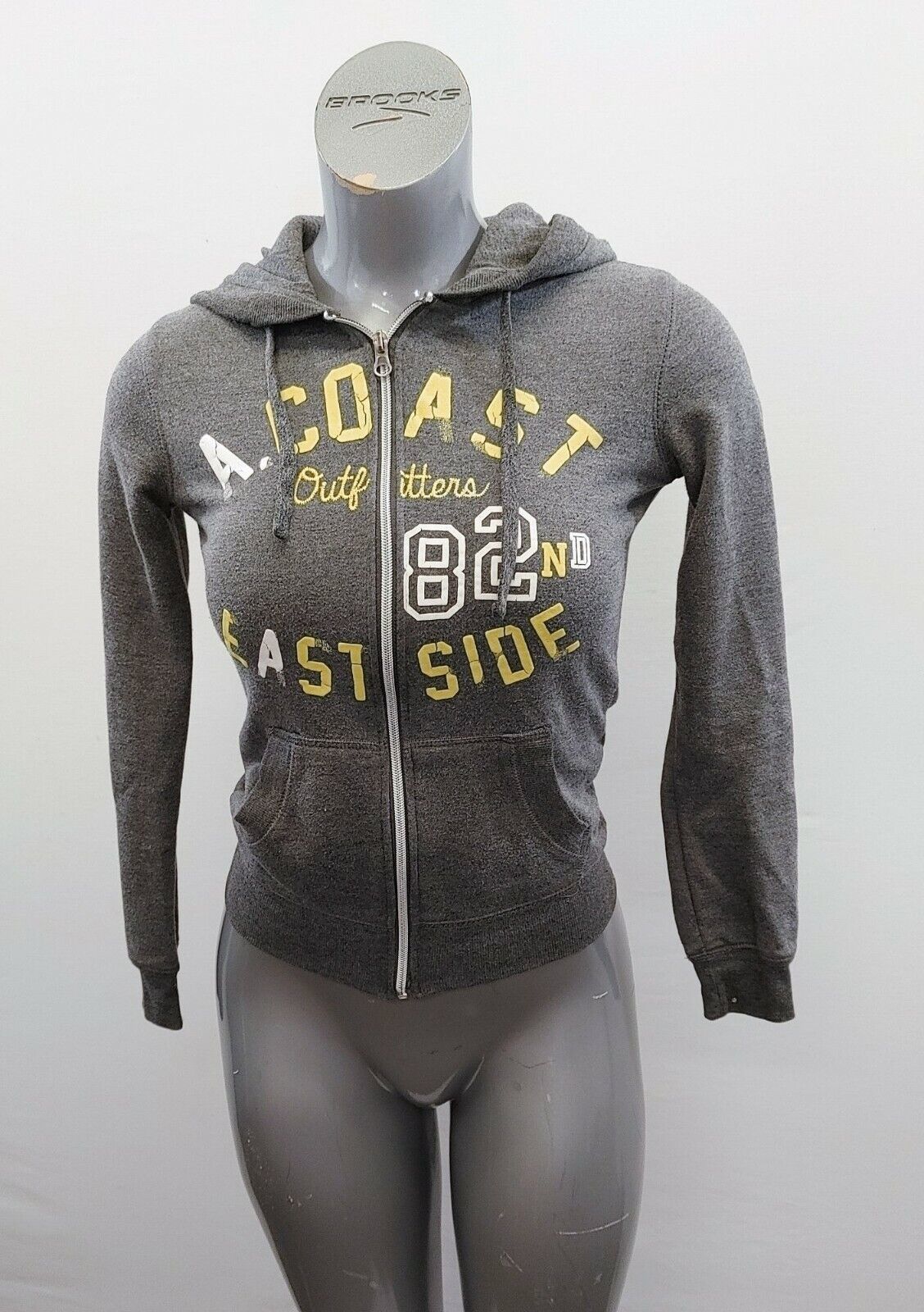Ardene Full Zip Hoodie Jacket Women&#39;s Size Small Gray Long Sleeve Cotton... - $7.92