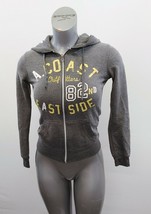 Ardene Full Zip Hoodie Jacket Women&#39;s Size Small Gray Long Sleeve Cotton... - $150.76 MXN