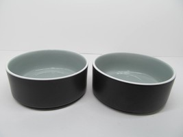 Noritake COLORTRIO Graphite Set Of 2 Gray And Green 6&quot; X 2 1/2&quot; Cereal B... - $29.99