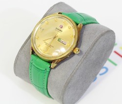 Rare! Rado &quot;Green Horse De Luxe&quot; 30Jewels Vintage Automatic Men&#39;s Watch-New Band - £385.85 GBP