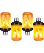 Y- Stop LED Flame Light Bulbs, 4 Modes Flickering Light Bulb with Upside... - £35.74 GBP