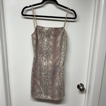 Urban Outfitters Open Back Shiny Textured Snake Print Mini Dress Size Me... - £22.12 GBP