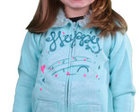 Iron Fist Girls Kids Happy Camper Aqua Hoodie Sweater w Fur Hood IFK0088... - £12.89 GBP