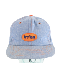 Vintage 60s Treflan Patch Spell Out Chambray Denim Snapback Hat Cap Blue... - $96.97