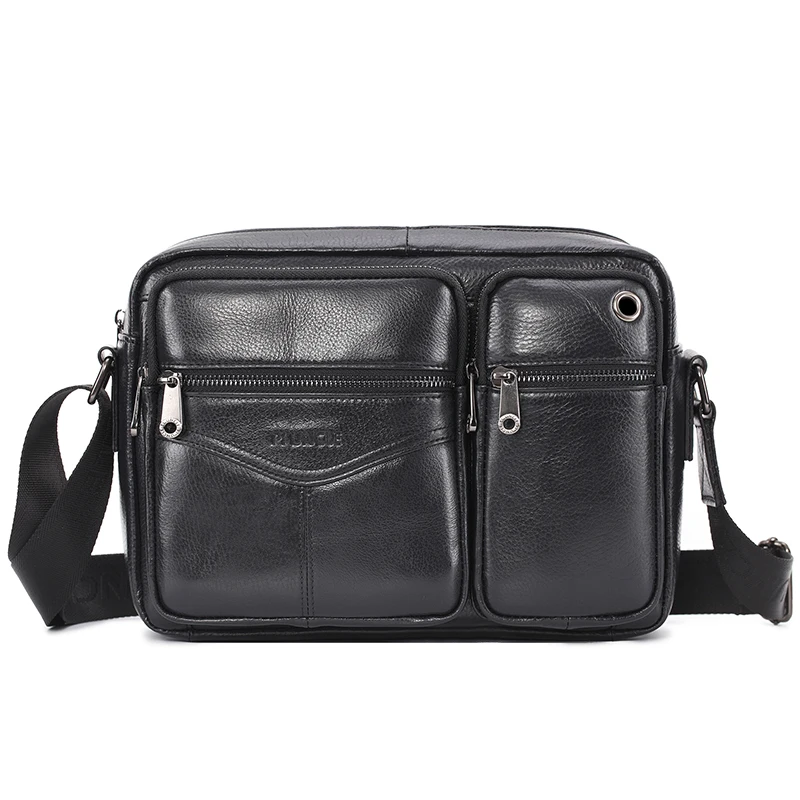 New 2022 Men Genuine Leather Shoulder Bag Casual Leather Men&#39;s Pad Messenger Bag - £158.12 GBP