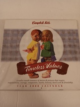 Campbell Kids Timeless Values Year 2000 Wall Calendar Approx. 11&quot; x 12&quot; ... - £19.65 GBP