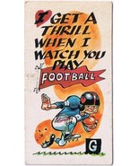 Vintage Sarcastic Valentine Card T.C.G. 1950s Play Football - £2.32 GBP