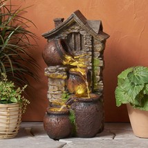 23.5&#39; Tall Alfred 4-Tier Fountain w/ LED Lights - $165.99