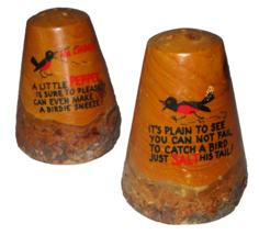 Tree Bark Salt &amp; Pepper Shaker Set RARE - $12.99