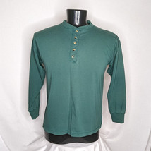 Men&#39;s Shirt GFC Long Sleeve Henley for Men Green Large - £7.33 GBP