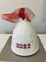 2022 Lladro Handmade Porcelain Christmas Bell Red Made in Spain - £58.97 GBP