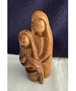 Madonna And Child Wooden Hand Carved  Figurine Blonde Wood 4.5 Inch Scul... - $350.61 MXN