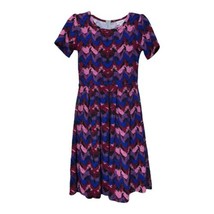 LuLaRoe Womens Red Pink Purple Blue Simply Comfortable Stretch Dress Size XS - £9.36 GBP