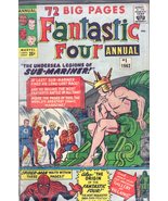 FANTASTIC FOUR ANNUAL # 1 - Sum 1963,  Sub-Mariner Marvel Comics - $450.00