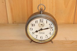 Antique Victory 8 Day Peg Leg Alarm Clock For Parts Or Restoration - £51.68 GBP