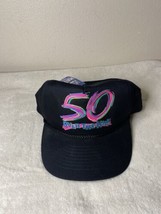 Vintage 50 Over The Hills Double Snapback Hat Cap Mohrs Black Vtg - $7.85