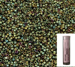 11/0 Miyuki DB0024 Metallic Olive Green Delica Seed Beads, 5 Grams Tube ... - £2.44 GBP