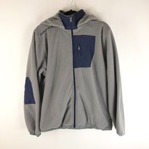 Nautica Boys Fleece Jacket Full Zip Long Sleeve Hoodie Pockets Gray Blue XL - £9.91 GBP