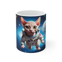 Cat Breeds in Space - Sphynx Breed - Ceramic Mug 11oz - £14.10 GBP
