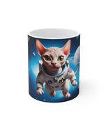 Cat Breeds in Space - Sphynx Breed - Ceramic Mug 11oz - $17.60
