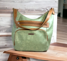 Multi Sac Green Faux Leather Handbag Shoulder Purse Large Organizer Pock... - $26.17