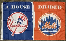 New york yankees vs mets house divided flag 3x5 ft sports banner thumb200