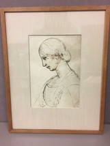 Nicely Framed Reproduction of Portrait of a Young Woman by Raphael - £59.18 GBP