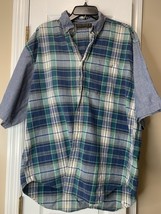 Vintage Deep River Trading Co Men’s Button Up Short Sleeve Plaid Shirt X... - $14.95