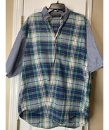 Vintage Deep River Trading Co Men’s Button Up Short Sleeve Plaid Shirt X... - $20.44 CAD