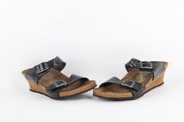 Vintage Papillio Birkenstock Womens 6 Distressed Leather Heeled Sandals ... - $49.45
