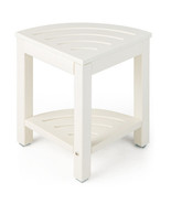 Heavy Duty Corner Shower Bench Stool with Storage Shelf for Shaving Legs... - $168.10 CAD