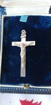 Vintage Sterling Silver Inri Christ Cross Crucifix Pendant For Chai. 3.5 Grams  - £69.30 GBP
